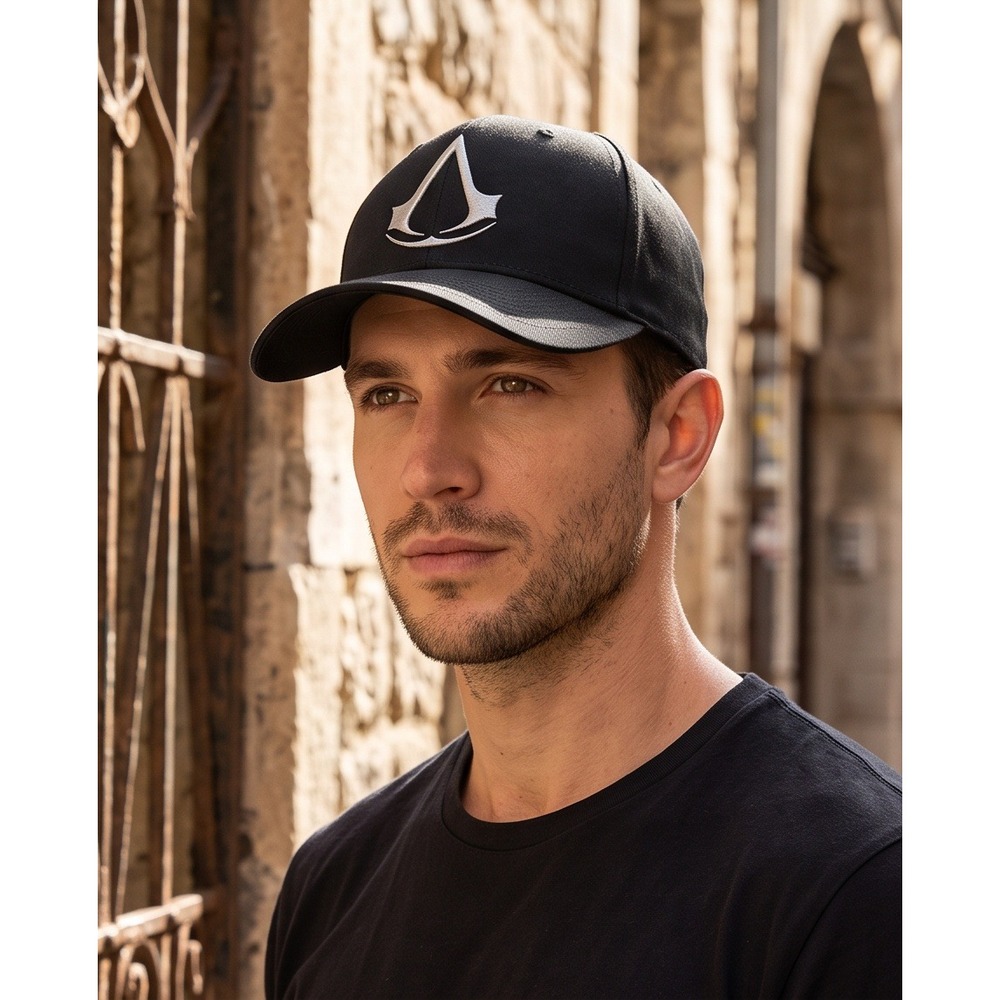 Assassins Creed Mens Black Snapback Hat 2017 Movie Promo Video Game Logo Cap